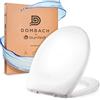 Dombach® Kaiana Coperchio Water - Tavoletta Water (Forma Ovale, Bianco), Tavoletta WC Abbassamento Automatico, Sedile WC ammortizzato Rimovibile Antibatterico Duroplast, Copri Water Universali