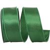 Reliant Ribbon 92575W-510-09F - Nastro di raso con bordo metallico, 3,8 cm x 9,1 m, colore: smeraldo