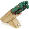 Sanelli 931605 Ceppo Coltelli Leck, Legno, Verde/Rosso, 5 unità
