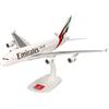 herpa modello di aereo Emirates Airbus A380 - new 2023 Colors - A6-EOE in scala 1:200 - Snap-Fit, pezzo da collezione, miniatura deco, statuetta con supporto in plastica