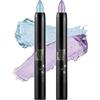 Boobeen 2PCS Waterproof Shimmer Cream Eyeshadow Crayon, matita ombretto impermeabile scintillante, facile da applicare