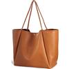 HOXIS Oversize Vegan Cuoio Morto Donne Weekender Borsa Shopper Borsa Da Viaggio, Blu mare, L