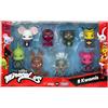BANDAI - Miraculous - Confezione di 8 Kwami - Collezione di Mini-figure - Set con 8 Kwami - Piccole Figurine Carine Ladybug - Giocattolo per Bambini da 4 Anni in su - P50532