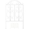 Relaxdays Recinzione da Giardino, in Acciaio, 3 Elementi, Espandibile, Decorativo, Design retrò, HxL:98x190,5 cm, Bianco