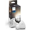 Philips Hue White, Faretto LED Smart, Bluetooth, GU10, 5W, Dimmerabile, Luce Bianca Calda, Bianco, confezione da 2