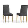 Martina Home Fodera per sedia schienale, antracite, 2