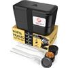 Umami Porta Pranzo Lunch Box Impilabile Con 4 Scomparti E Posate, Sicuro Per Microonde, Lavastoviglie, Portapranzo Ufficio, Bento Lunchbox Ermetico Per Adulti, Schiscetta Pranzo, Onice Nero,1500 ml