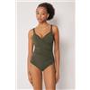 Calzedonia Costume Intero Contenitivo Elegant Draping Verde