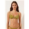 Calzedonia Balconcino Costume Shiny Satin Giallo