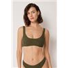 Calzedonia Top Canotta Costume Crinkle Waves Verde