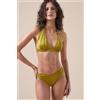 Calzedonia Triangolo Imbottito Costume Shiny Satin Giallo
