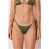 Calzedonia Brasiliana Lacci Costume Refined Shine Verde