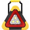 AURIVEE Triangolo di Emergenza per Auto XL 27cm - 1500 Lumen, LED COB+36 LED, Ricaricabile Solare/USB, 3 modalità, IP65 Impermeabile, per Avviso Guasto, Sicurezza Stradale