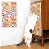 SOLDAY Tappetino antigraffio per pavimento, parete, tappeto, mobili da divano, 56 x 33 cm, antigraffio per mobili, con chiusura in velcro (zampe di gatto)