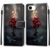 KENHONER Cover Compatibile con iPhone 17e, Premium Pelle PU Portafoglio Flip Libro Custodia per iPhone 16e [Protezione Completa] - Rose
