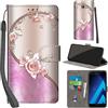 PHINIENLAND Cover per Samsung Galaxy A5 2017 Case PU Pelle Custodia [Kickstand] [Chiusura magnetica] [Slot per Schede], Portafoglio Flip Custodia per Samsung A5 2017,Rosa