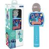Lexibook, Disney Stitch, Microfono Bluetooth® con Funzione di Cambio Voce, Altoparlante Integrato, Supporto per Telefono Incluso, Blu, MIC240DLXB
