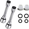DmDoyy 2 Pezzi Doccino Per Lavandino Cucina,Prolunga Rubinetto Cucina Girevole A 360°, Con Cannuccia Flessibile In Ottone Made, Rompigetto Universale Rubinetto Testa A Spruzzo