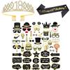REYOK 18 Anni Corona e Fascia di Cristallo Strass,Photo Booth Gadget Oro Nero Kit, Ragazza Diadema Fusciacca e Fotografiche Accessori per Compleanno Decorazioni Regalo per 18 Festa Addobbi Donne
