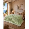 B O S A L O N I Plaid XL 150x200 cm BOSALONI HOME Home Edition, Coperta Grande per Letto Matrimoniale e Divano, Morbida e Calda in Microfibra Premium, Copriletto Invernale Elegante (Verde Pastello)