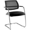 UNISIT Sedia visitatore con slitta Unisit Lithium LTLTN - schienale in rete nero - rive