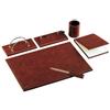 Munari Set da scrivania classico Munari in similpelle bruciato 6 pezzi - 22028MU2300