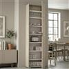 Dmora - Armadio multiuso Fiordaliso, Mobile lineare a 1 Anta e 7 ripiani, Colonna da ingresso o bagno, Scarpiera moderna, 100% Made in Italy, 50x30h182 cm, Olmo