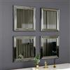 Dmora - Specchio Helion, Specchiera, Articolo d'arredo a muro, Decorazione con specchio, 40x3h40 cm, Argento