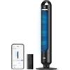 DREO ventilatore a torre smart per camera da letto, ventilatore a piantana silenzioso 28 dB, portata dell'aria fino a 8,8 m, 4 velocità e 3 modalità, timer 8 h, controllo tramite app, oscillazione 90°