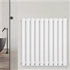 blumfeldt - Radiatore da Parete, 462W, Acciaio Verniciato a Polvere, Singolo Strato, Facile Installazione con Connessioni Centrali da ½'', per Bagni, Soggiorni & Uffici, 60x60 cm, Bianco