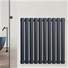 blumfeldt - Radiatore da Parete, 462W, Acciaio Verniciato a Polvere, Singolo Strato, Facile Installazione con Connessioni Centrali da ½'', per Bagni, Soggiorni & Uffici, 60x60 cm, Antracite