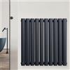 blumfeldt - Radiatore da Parete, 707W, Acciaio Verniciato a Polvere, Doppio Strato, Facile Installazione con Connessioni Centrali da ½'', per Bagni, Soggiorni & Uffici, 60x60 cm, Antracite