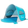 Wolfwise Tenda Pop up Istantaneo per 3-4 Persone, Spiaggia UPF 50+, Tenda Automatica Portabile Riparo Dal Sole per Famiglia, Pesca, Trekking, Picnic, Blu