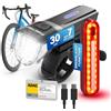 FISCHER StVZO - Kit di luci per bicicletta Stop 30/15 Lux con luce di stop, luce anteriore e posteriore, con batteria e funzione di ricarica USB, 2 funzioni, IP44, con protezione contro gli spruzzi