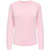 ONLY Onlrica Life L/S Pullover Knt Noos Maglione con Scollo Rotondo, Pink-a-Boo, S Donna