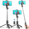 SelfieShow Bastone Selfie, Rotazione a 360° 3 in 1 Bastone Selfie Treppiede Selfie Stick Estensibile Portatile con Telecomando Wireless Rimovibile & Treppiedi Stabile per iPhone Samsung Galaxy Huawei ecc