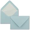 FarbenFroh by GUSTAV NEUSER 50x Buste formato B6 - colore: blu chiaro - con fodera bianca - 12,5 x 17,6 cm - fodera in seta - Chiusura: Gommata - FarbenFroh by GUSTAV NEUSER