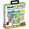 HEADU - Dove Vivono Gli Animali - Tombola degli Ambienti con Oltre 100 Animali | Gioco Didattico per Classificare e Conoscere la Natura, Gioco Educativo Bambini 4-7 Anni, Idea Regalo, Made in Italy