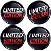 SkinoEu 4 x 50mm Adesivi Resinati 3D Gel Stickers Auto Coprimozzo Universale Logo Silicone Autoadesivo Stemma Adesivo Copricerchi Tappi Ruote Limited Edition Edizione Limitata A 550
