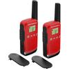 MOTOROLA Solutions - Lotto di 2 Walkie Talkie - TALKABOUT T42 - PMR446 - Rosso - Ideale per famiglie