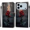 KENHONER Cover Compatibile con iPhone 17 Pro, Premium Pelle PU Portafoglio Flip Libro Custodia per iPhone 17 Pro [Protezione Completa] - Rose