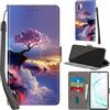 PHINIENLAND Cover per Samsung Galaxy Note 10 Plus Case PU Pelle Custodia [Kickstand] [Chiusura magnetica] [Slot per Schede], Portafoglio Flip Custodia per Samsung Note 10 Plus,Montagna