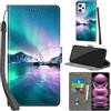 PHINIENLAND Cover per Xiaomi Redmi Note 12 Pro 5G PU Pelle Custodia Flip Aurora