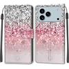 KENHONER Cover Compatibile con iPhone 17 Pro, Premium Pelle PU Portafoglio Flip Libro Custodia per iPhone 17 Pro [Protezione Completa] - Nevicare