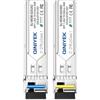 QINIYEK 1 Paia Simplex LC Module 3KM, 1.25G Connettore a fibra monomodale, SFP-WDM-SM 1000BASE BiDi 1310nm/1550nm SFP Modulo ricetrasmettitore