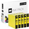 Supply Guy 5 cartucce per stampanti compatibile con Canon PGI-2500XL Giallo adatto per Canon Maxify IB4000 IB4050 IB4100 IB4150 MB5000 MB5050 MB5100 MB5150 MB5155 MB5300 MB5350 MB5400 MB5450 MB5455