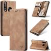 Ottcooed Cover per Huawei P30 Lite Custodia, Cover Pellicola a Libro Portafoglio in Pelle Porta Carte Protettiva Slot per Scheda Flip Case Wallet Case con Huawei P30 Lite, Marrone