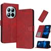 PanXCase Cover Libro per Xiaomi Redmi Note 15 Pro Plus Pro+/Poco M8 Pro 5G - Custodia PU Pelle Wallet, Supporto, 3 Porta Carte, Magnetica Antiurto Case (Rosso)