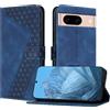 YIRRANZD Custodia per Google Pixel 8a, Cover a Libro in Pelle PU con Slot Cart e Silicone TPU Bumper, Flip Caso Portafoglio Cover per Google 8a (Blu)