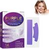 Grgowe Purple Teeth Whitening Stickers, Strisce Sbiancanti Denti, Whitening Teeth Strips, Rimuove Delicatamente ed Efficacemente le Macchie, Protegge lo Smalto, Previene la Carie, Per Uomini e Donne